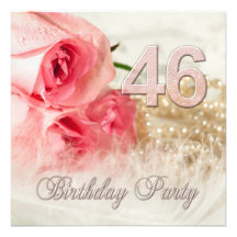 46.o Invitación, rosas y perlas de la fiesta de cu