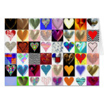 48 corazones en una tarjeta de felicitación