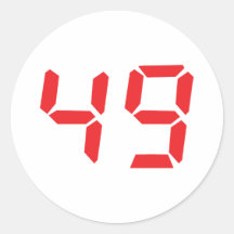 49 cuarenta y nueve números digitales del desperta pegatina