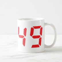 49 cuarenta y nueve números digitales del desperta taza de café