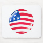 4 de julio bandera americana - rojo, blanco y azul alfombrillas de ratones