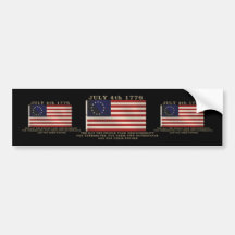 4 de julio bandera pegatina de parachoque