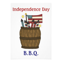 4 de julio barril de B.B.Q./Patriotic por completo Anuncio