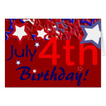 ¡4 de julio cumpleaños! felicitacion 