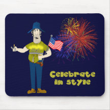 4 de julio divertido Mousepad Alfombrilla De Ratón