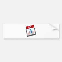 4 de julio etiqueta de parachoque