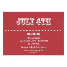 4 de julio invitación de las estrellas