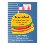 4 de julio invitación del fiesta del Bbq
