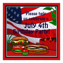 4 de julio perrito caliente de la hamburguesa de l comunicados personales 