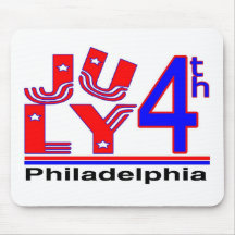 4 de julio Philadelphia Alfombrillas De Ratón