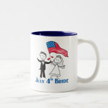 4 de julio regalos de la novia taza