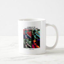 4 vistas del área de la bahía (imágenes de satélit taza de café