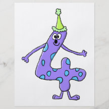 4ta historieta del cumpleaños de la púrpura tarjetas informativas