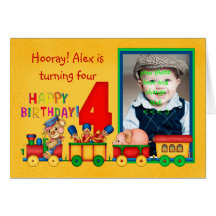 4ta tarjeta de la foto del cumpleaños con el tren 