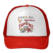 4tas camisetas y regalos del cumpleaños del circo gorros  