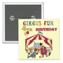 4tas camisetas y regalos del cumpleaños del circo pin