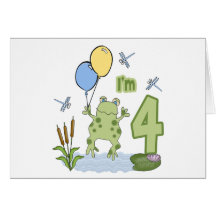 4tas invitaciones del cumpleaños del Froggy Felicitación