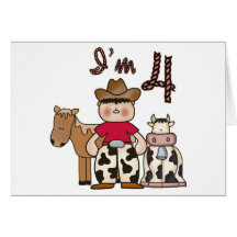 4tas invitaciones del cumpleaños del vaquero tarjeta