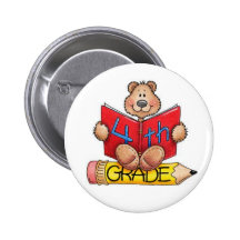4to Botón del oso del grado Pin