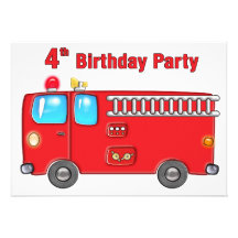 4to cumpleaños del coche de bomberos fabuloso comunicados