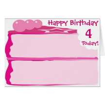 4to cumpleaños feliz tarjetas