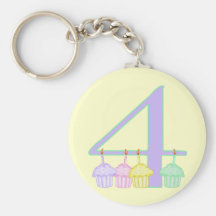 4to Cumpleaños Llavero Personalizado