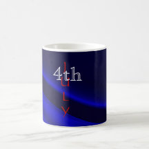 4to de la taza azul de la onda de julio