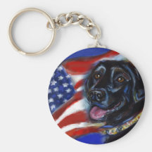 4to del negro Labrador de julio Llaveros Personalizados