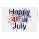 4to feliz de la tarjeta de felicitación de julio