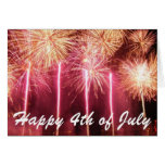 4to feliz de la tarjeta de felicitación de julio