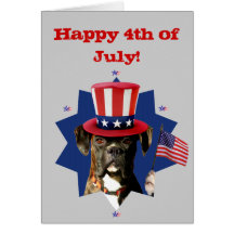 4to feliz de la tarjeta de felicitación del perro 