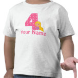 4to Princesa Girls Personalized Shirt del cumpleañ Camiseta