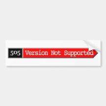 505 - Versión no apoyada Etiqueta De Parachoque