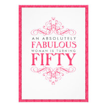 50.a invitación absolutamente fabulosa de la fiest