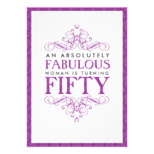50.a invitación absolutamente fabulosa de la fiest