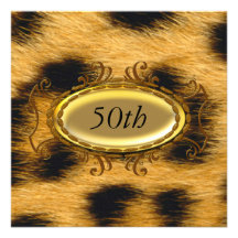 50.a invitación del cumpleaños del leopardo