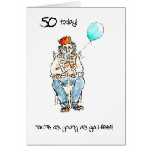 50.a tarjeta de cumpleaños alegre para un hombre