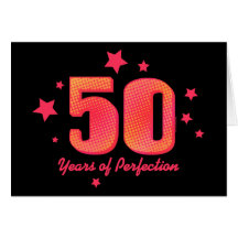 50 años de tarjeta de cumpleaños de encargo de la 
