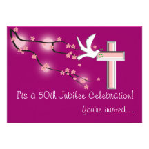 50.as invitaciones de la celebración del jubileo d comunicado personalizado