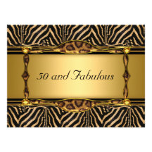 50 e invitación fabulosa de la fiesta de cumpleaño