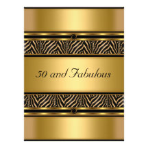 50 e invitación fabulosa de la fiesta de cumpleaño