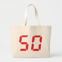 50 número digital del despertador de cincuenta roj bolsas