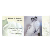 50.o aniversario - boda blanco antiguo subió anuncio