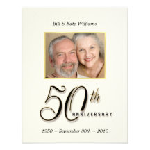 50.o aniversario - invitaciones contemporáneas de  comunicado personalizado