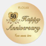 50.o aniversario - oro pegatinas  