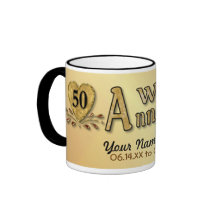 50.o aniversario - oro - personalizar taza