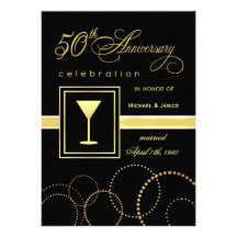 50.o Celebración del aniversario de boda - moderna Comunicados