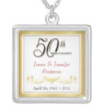 50.o Colgante elegante del recuerdo del aniversari