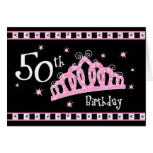 50.o cumpleaños de la tiara tarjetas