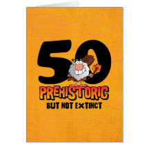 50.o cumpleaños prehistórico felicitación